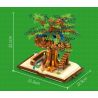 BEAUTY AND 13013 non  CUỐN SÁCH NGÔI NHÀ TRÊN CÂY TRONG RỪNG bộ đồ chơi xếp lắp ráp ghép mô hình MAGIC BOOK 969 khối