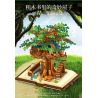 BEAUTY AND 13013 non  CUỐN SÁCH NGÔI NHÀ TRÊN CÂY TRONG RỪNG bộ đồ chơi xếp lắp ráp ghép mô hình MAGIC BOOK 969 khối