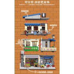 XINGBAO XB-01037 01037 XB01037 non  QUÁN PHỞ ANH EM THÀNH PHỐ bộ đồ chơi xếp lắp ráp ghép mô hình Creator Sáng Tạo 3180 khối