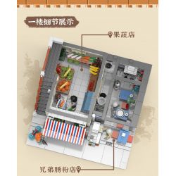 XINGBAO XB-01037 01037 XB01037 non  QUÁN PHỞ ANH EM THÀNH PHỐ bộ đồ chơi xếp lắp ráp ghép mô hình Creator Sáng Tạo 3180 khối