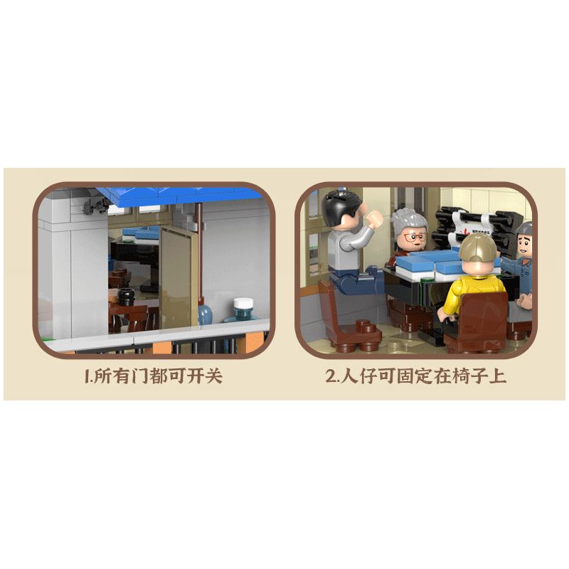 XINGBAO XB-01037 01037 XB01037 non  QUÁN PHỞ ANH EM THÀNH PHỐ bộ đồ chơi xếp lắp ráp ghép mô hình Creator Sáng Tạo 3180 khối