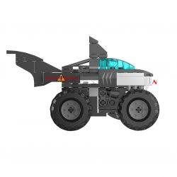 JAKI JK9037 9037 non  XE TẢI QUÁI VẬT CÁ MẬP ĐEN HOANG DÃ KÉO LẠI bộ đồ chơi xếp lắp ráp ghép mô hình Racers THE UNIVERSE OF CARS Đua Tốc Độ 98 khối