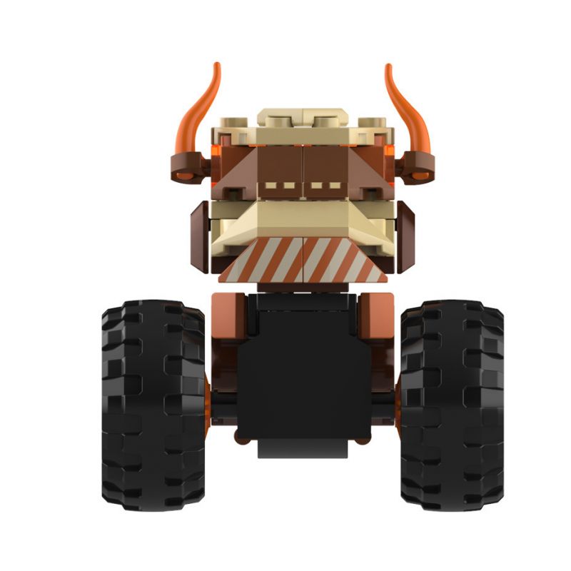 JAKI JK9036 9036 non  XE TẢI QUÁI VẬT WILD IRON BULL KÉO LẠI bộ đồ chơi xếp lắp ráp ghép mô hình Racers THE UNIVERSE OF CARS Đua Tốc Độ 77 khối