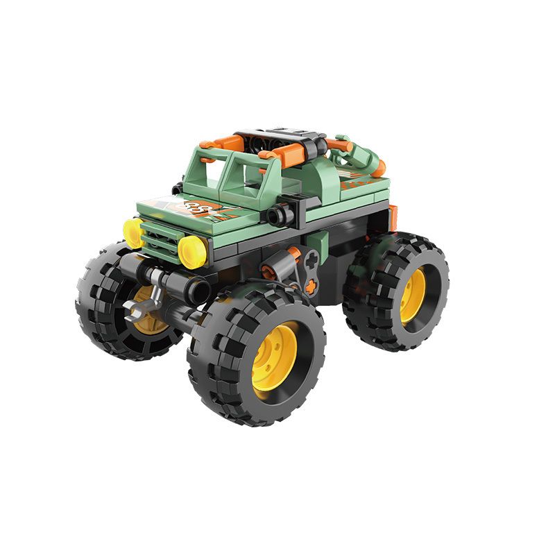 JAKI JK9035 9035 non Lego XE TẢI QUÁI VẬT OFF-ROAD CỰC KỲ PHỔ BIẾN KÉO LÙI bộ đồ chơi xếp lắp ráp ghép mô hình Racers THE UNIVERSE OF CARS Đua Tốc Độ 83 khối