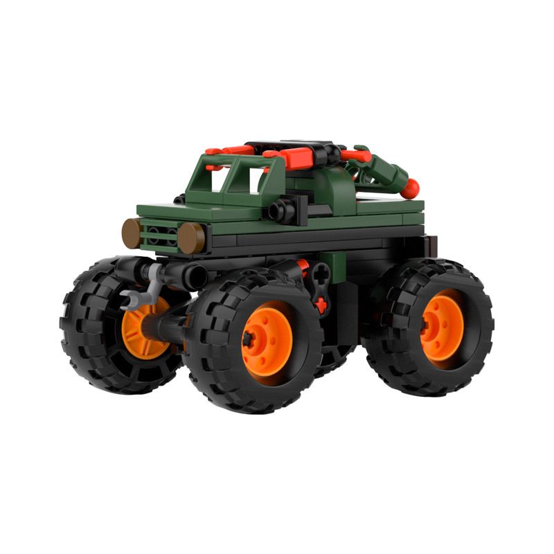 JAKI JK9035 9035 non  XE TẢI QUÁI VẬT OFF-ROAD CỰC KỲ PHỔ BIẾN KÉO LÙI bộ đồ chơi xếp lắp ráp ghép mô hình Racers THE UNIVERSE OF CARS Đua Tốc Độ 83 khối
