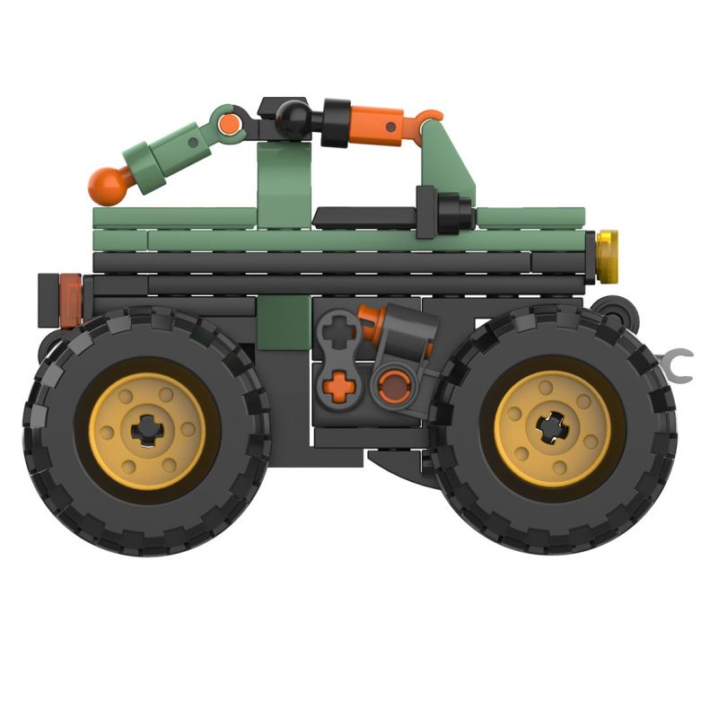 JAKI JK9035 9035 non  XE TẢI QUÁI VẬT OFF-ROAD CỰC KỲ PHỔ BIẾN KÉO LÙI bộ đồ chơi xếp lắp ráp ghép mô hình Racers THE UNIVERSE OF CARS Đua Tốc Độ 83 khối