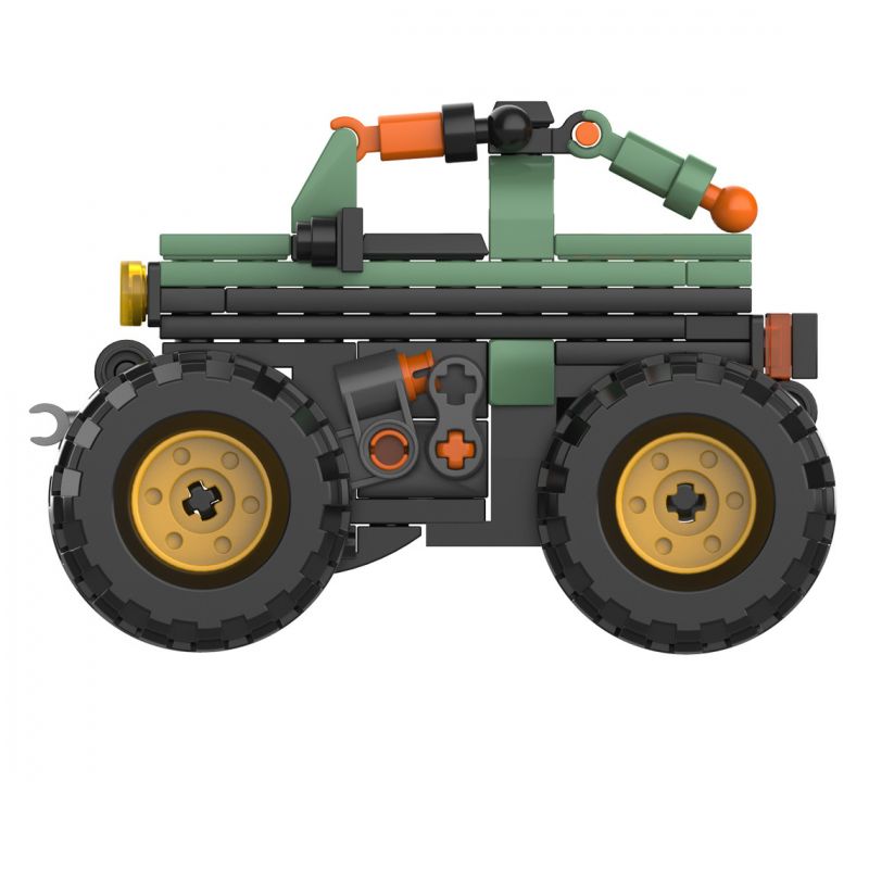 JAKI JK9035 9035 non  XE TẢI QUÁI VẬT OFF-ROAD CỰC KỲ PHỔ BIẾN KÉO LÙI bộ đồ chơi xếp lắp ráp ghép mô hình Racers THE UNIVERSE OF CARS Đua Tốc Độ 83 khối