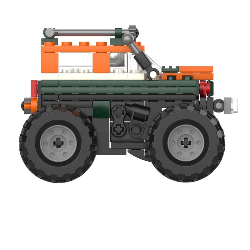 JAKI JK9030 9030 non  XE TẢI QUÁI VẬT ĐỊA HÌNH BENZ KÉO LÙI bộ đồ chơi xếp lắp ráp ghép mô hình Racers THE UNIVERSE OF CARS Đua Tốc Độ 97 khối