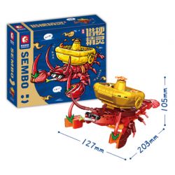 SEMBO 613102 non  GẶP TÔM bộ đồ chơi xếp lắp ráp ghép mô hình 381 khối