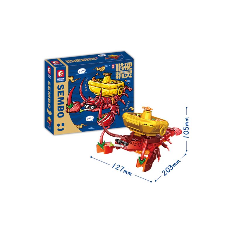 SEMBO 613102 non  GẶP TÔM bộ đồ chơi xếp lắp ráp ghép mô hình 381 khối