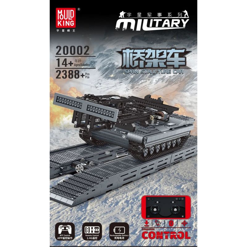 MouldKing 20002 Mould King 20002 REBRICKABLE MOC-29526 29526 MOC29526 SHUGONG TECHNOLOGY J1101 1101 non  XE DỰNG CẦU KIỂU THÙNG bộ đồ chơi xếp lắp ráp ghép mô hình  ULTIMATE ABRAMS WITH BRIDGE LAYER AVLB Kỹ Thuật Công Nghệ Cao Mô Hình Phương Tiện 3081 khối