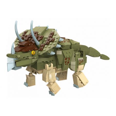 JIESTAR 92452 non  THẾ GIỚI KHỦNG LONG TRICERATOPS bộ đồ chơi xếp lắp ráp ghép mô hình 410 khối