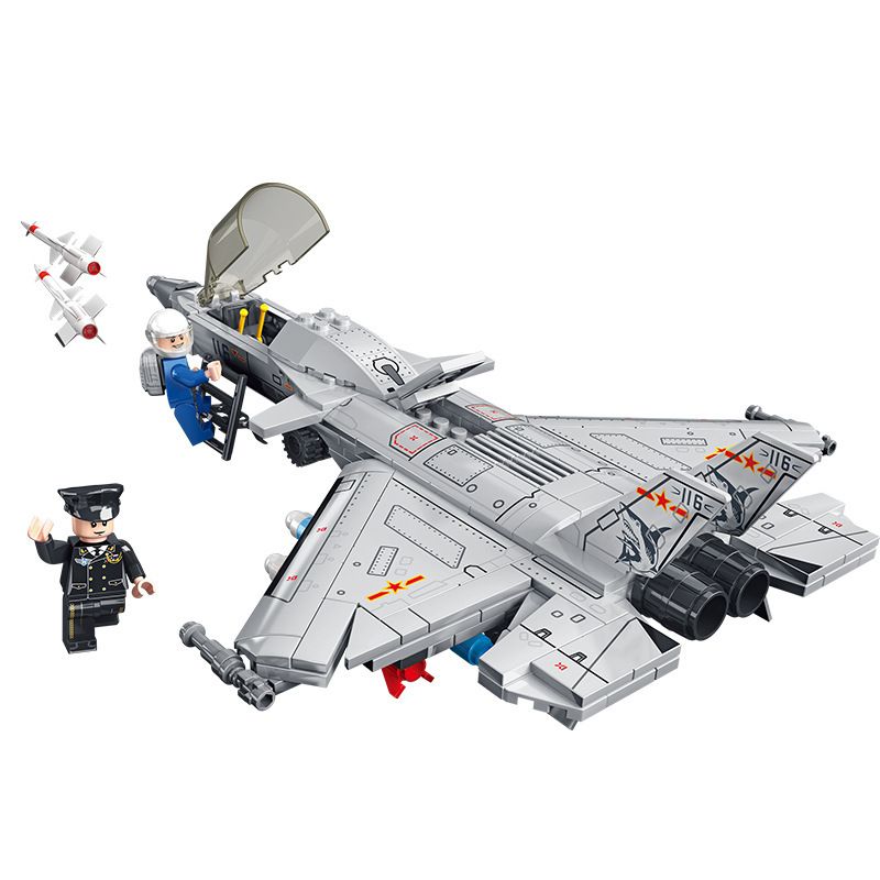 LEYI 88005 non Lego MÁY BAY CHIẾN ĐẤU J-15 TRUNG QUỐC bộ đồ chơi xếp lắp ráp ghép mô hình Military Army J-15 FIGHTER Quân Sự Bộ Đội 366 khối