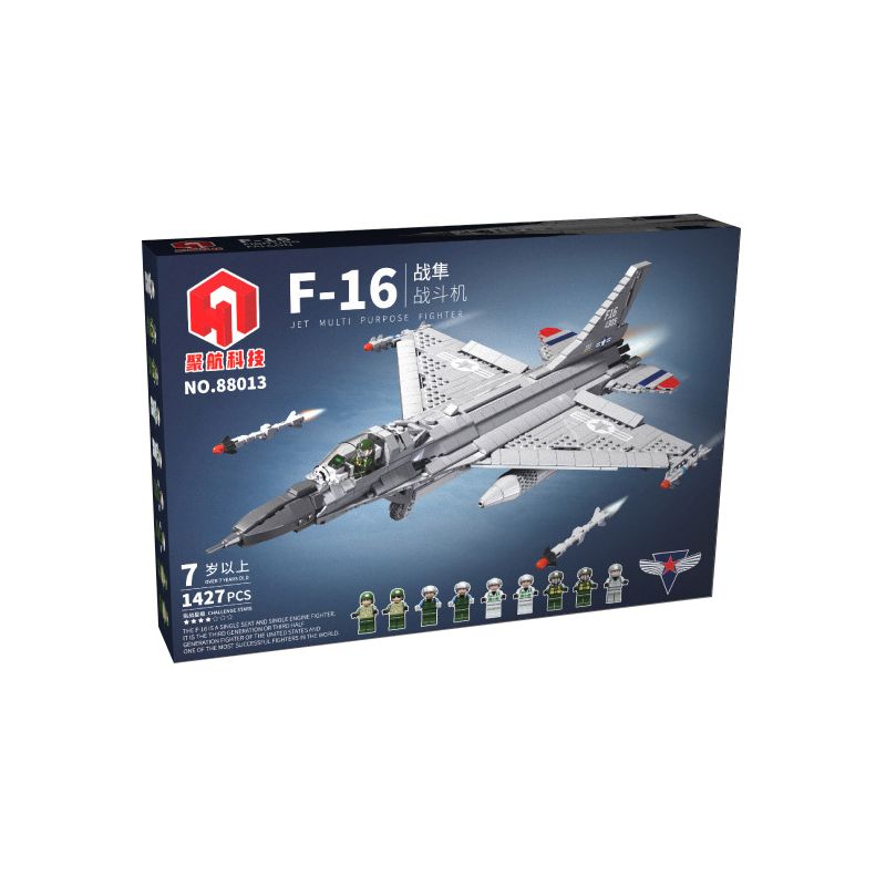 JUHANG TECHNOLOGY 88013 REOBRIX 33027 non  MÁY BAY CHIẾN ĐẤU F16 FALCON bộ đồ chơi xếp lắp ráp ghép mô hình Military Army F-16 FIGHTING FALCON Quân Sự Bộ Đội 1427 khối