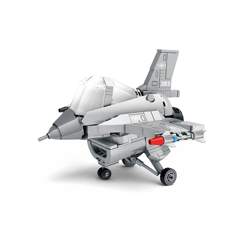 JUHANG TECHNOLOGY 89007 non Lego PHIÊN BẢN Q F16 MÁY BAY CHIẾN ĐẤU FALCON bộ đồ chơi xếp lắp ráp ghép mô hình Military Army F-16 FIGHTING FALCON Quân Sự Bộ Đội 418 khối