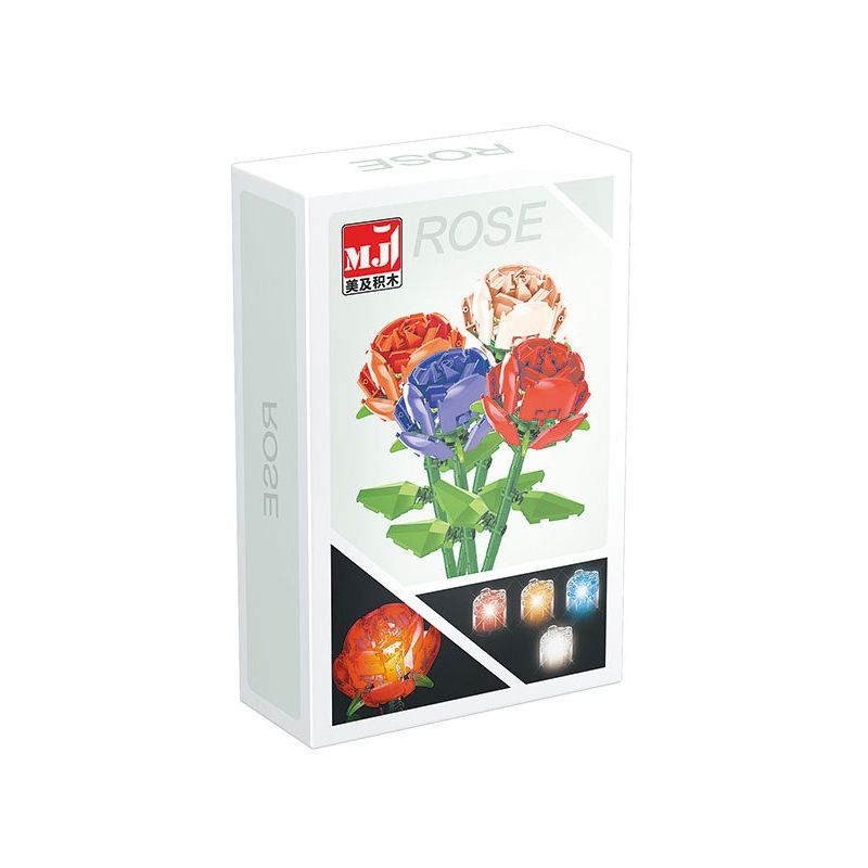 BEAUTY AND 13023 13030 non  HOA HỒNG bộ đồ chơi xếp lắp ráp ghép mô hình Creator ROSE Sáng Tạo 77 khối