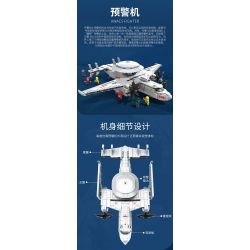 JUHANG TECHNOLOGY 88015 REOBRIX 33029 non  CẢNH SÁT HÀNG KHÔNG KJ-600 bộ đồ chơi xếp lắp ráp ghép mô hình Creator KJ-600 AWACS FIGHTER Sáng Tạo 1144 khối