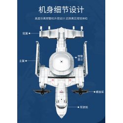 JUHANG TECHNOLOGY 88015 REOBRIX 33029 non  CẢNH SÁT HÀNG KHÔNG KJ-600 bộ đồ chơi xếp lắp ráp ghép mô hình Creator KJ-600 AWACS FIGHTER Sáng Tạo 1144 khối