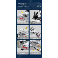 JUHANG TECHNOLOGY 88015 REOBRIX 33029 non  CẢNH SÁT HÀNG KHÔNG KJ-600 bộ đồ chơi xếp lắp ráp ghép mô hình Creator KJ-600 AWACS FIGHTER Sáng Tạo 1144 khối