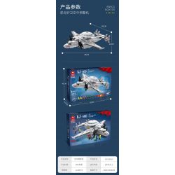 JUHANG TECHNOLOGY 88015 REOBRIX 33029 non  CẢNH SÁT HÀNG KHÔNG KJ-600 bộ đồ chơi xếp lắp ráp ghép mô hình Creator KJ-600 AWACS FIGHTER Sáng Tạo 1144 khối