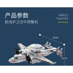 JUHANG TECHNOLOGY 88015 REOBRIX 33029 non  CẢNH SÁT HÀNG KHÔNG KJ-600 bộ đồ chơi xếp lắp ráp ghép mô hình Creator KJ-600 AWACS FIGHTER Sáng Tạo 1144 khối