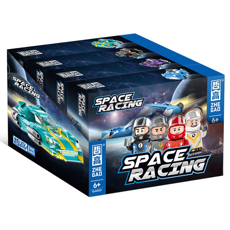 ZHEGAO QJ6002 6002 non Lego ĐUA TÀU VŨ TRỤ 4 LOẠI bộ đồ chơi xếp lắp ráp ghép mô hình Space SPACE RACING Thám Hiểm Không Gian