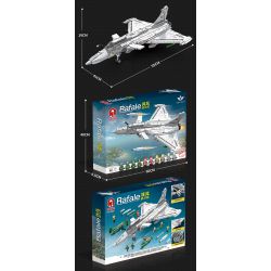 JUHANG TECHNOLOGY 88021 REOBRIX 33035 non  TIÊM KÍCH RAFALE bộ đồ chơi xếp lắp ráp ghép mô hình Military Army Quân Sự Bộ Đội 2099 khối