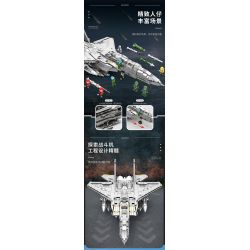 JUHANG TECHNOLOGY 88020 REOBRIX 33034 non  MÁY BAY CHIẾN ĐẤU NHIỆM VỤ KÉP F15E STRIKE EAGLE bộ đồ chơi xếp lắp ráp ghép mô hình Military Army F15E FIGHTER BOMBERS Quân Sự Bộ Đội 2216 khối