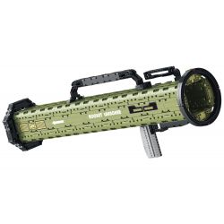 REOBRIX 77027 non  SÚNG PHÓNG TÊN LỬA CHỐNG TĂNG AT-4 bộ đồ chơi xếp lắp ráp ghép mô hình Military Army M136 ANTITANK GRENADE LAUNCHER Quân Sự Bộ Đội 1748 khối