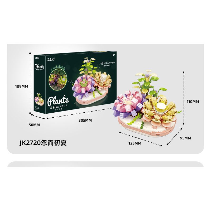 JAKI JK2722 2722 non  NGƯỜI YÊU BONG BÓNG bộ đồ chơi xếp lắp ráp ghép mô hình 327 khối