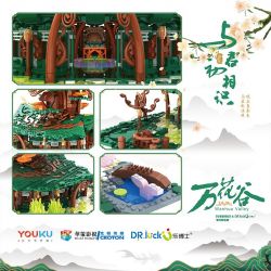 DR.LUCK 9019 non  BỘ SƯU TẬP THUNG LŨNG HOA bộ đồ chơi xếp lắp ráp ghép mô hình