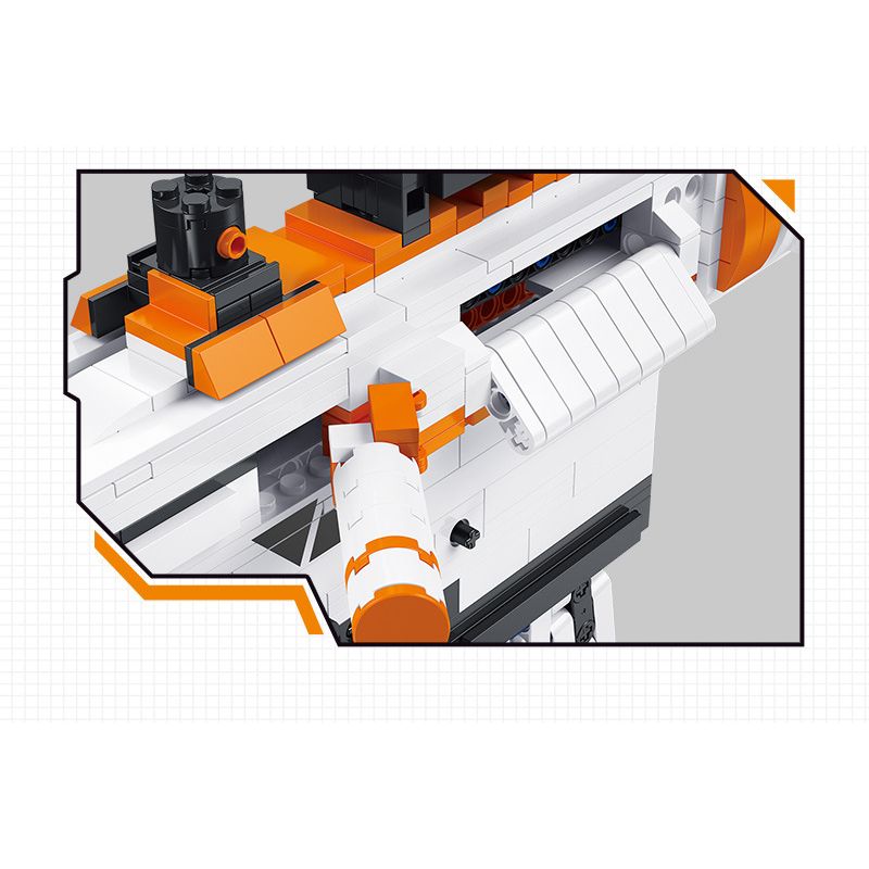 DK 2001 non  SÚNG TRƯỜNG M4A4 bộ đồ chơi xếp lắp ráp ghép mô hình Military Army Quân Sự Bộ Đội 1388 khối