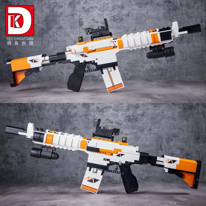 DK 2001 non  SÚNG TRƯỜNG M4A4 bộ đồ chơi xếp lắp ráp ghép mô hình Military Army Quân Sự Bộ Đội 1388 khối