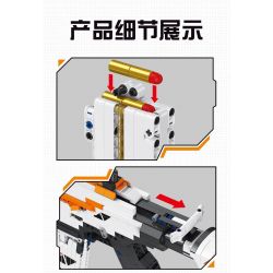 DK 2001 non  SÚNG TRƯỜNG M4A4 bộ đồ chơi xếp lắp ráp ghép mô hình Military Army Quân Sự Bộ Đội 1388 khối