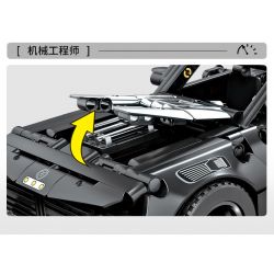 GBL KY1071 1071 non  XE CÁNH DƠI SẪM MÀU (ĐÈN GẦM ĐỎ) LÙI bộ đồ chơi xếp lắp ráp ghép mô hình  Kỹ Thuật Công Nghệ Cao Mô Hình Phương Tiện 620 khối