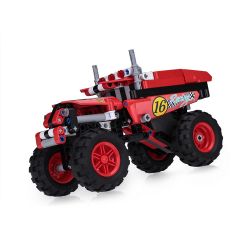 YUEGAO 58409 non  XE TẢI ĐIÊN KÉO LẠI bộ đồ chơi xếp lắp ráp ghép mô hình  CRAZY TRUCK Kỹ Thuật Công Nghệ Cao Mô Hình Phương Tiện 213 khối
