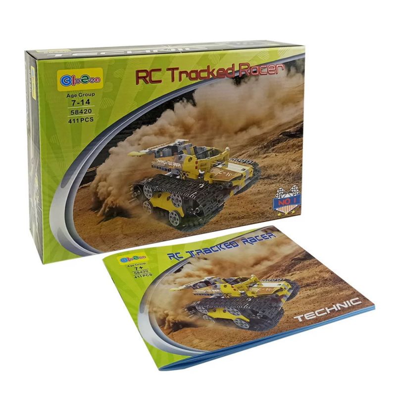 YUEGAO 58420 non  TAY ĐUA ĐƯỜNG RC bộ đồ chơi xếp lắp ráp ghép mô hình  RC TRACKED RACER Kỹ Thuật Công Nghệ Cao Mô Hình Phương Tiện 411 khối