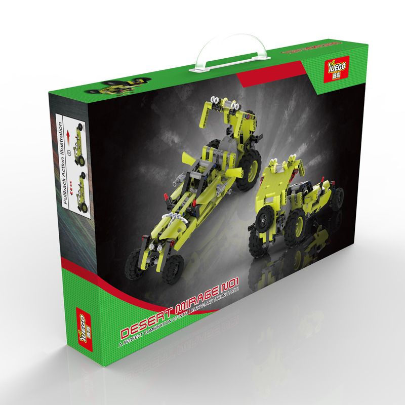 YUEGAO 58405 non  SA MẠC CHÀO ĐÓN XE KÉO SỐ 1 bộ đồ chơi xếp lắp ráp ghép mô hình  DESERT MIRAGE NO1 Kỹ Thuật Công Nghệ Cao Mô Hình Phương Tiện 314 khối