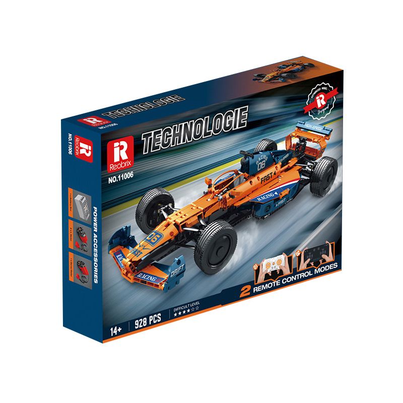 REOBRIX 11006 11007 non Lego XE CÔNG THỨC MỘT bộ đồ chơi xếp lắp ráp ghép mô hình Speed Champions Racing Cars FORMULA F1 CAR Đua Xe Công Thức 928 khối