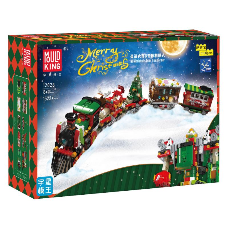 MouldKing 12028 Mould King 12028 non Lego ROBOT BIẾN HÌNH TÀU GIÁNG SINH bộ đồ chơi xếp lắp ráp ghép mô hình Creator CHRISTMAS TRAIN TRANSFORMER Sáng Tạo 1522 khối