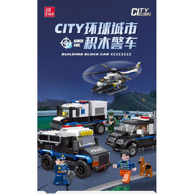 JIESTAR 54112 non  UNIVERSAL CITY XE TẤN CÔNG CỦA CẢNH SÁT bộ đồ chơi xếp lắp ráp ghép mô hình POLICE ASSAULT VEHICLE Thành Phố 180 khối