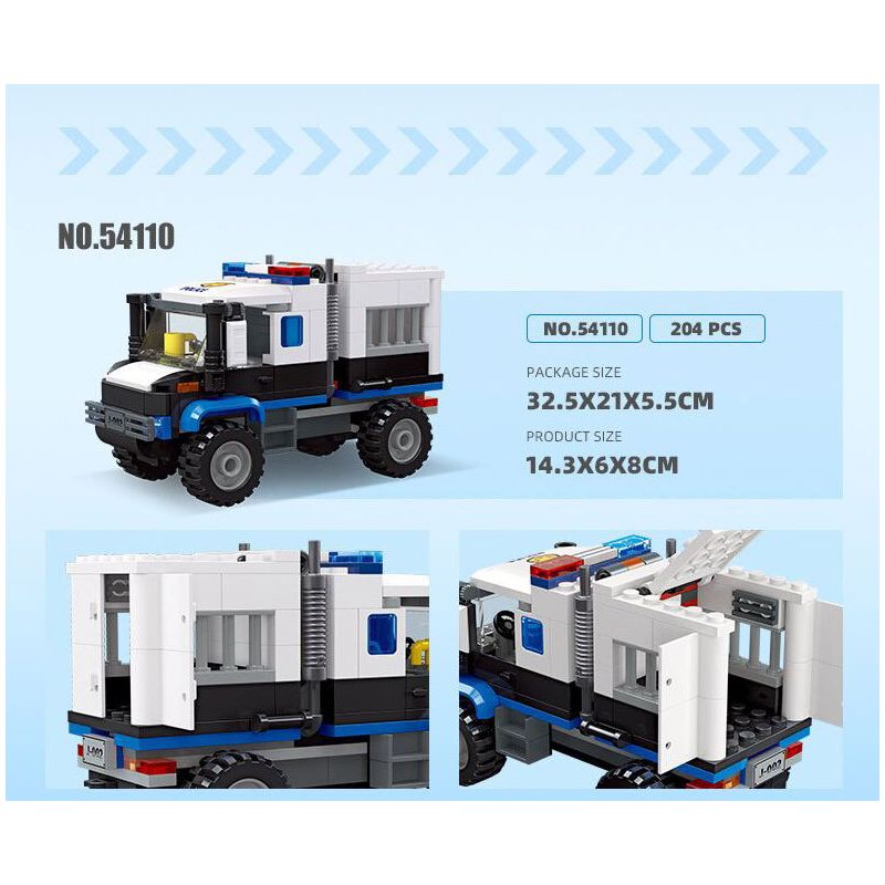 JIESTAR 54112 non  UNIVERSAL CITY XE TẤN CÔNG CỦA CẢNH SÁT bộ đồ chơi xếp lắp ráp ghép mô hình POLICE ASSAULT VEHICLE Thành Phố 180 khối