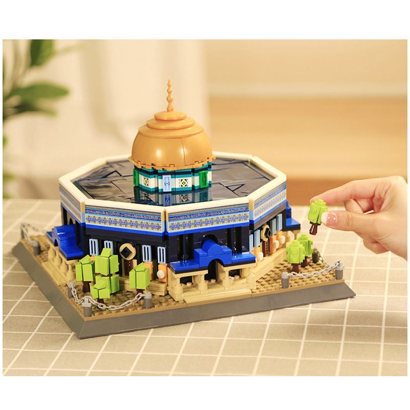WANGE LIGAO DR.LUCK 5243 non  NHÀ THỜ HỒI GIÁO ĐÁ JERUSALEM MÁI VÒM bộ đồ chơi xếp lắp ráp ghép mô hình Creator DOME OF THE ROCK JERUSALEM Sáng Tạo 983 khối