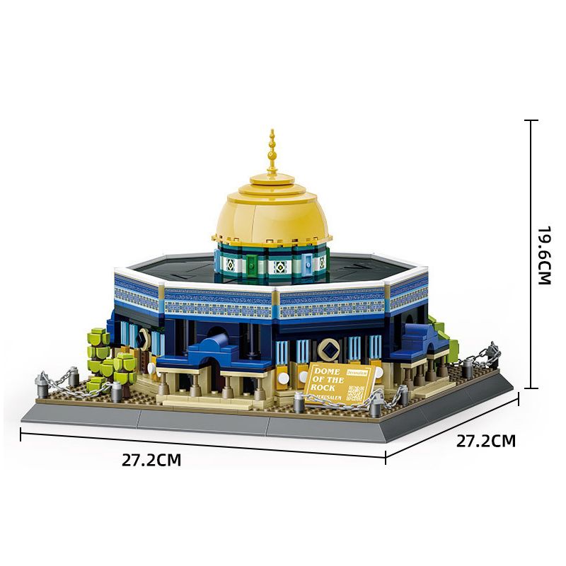 WANGE LIGAO DR.LUCK 5243 non  NHÀ THỜ HỒI GIÁO ĐÁ JERUSALEM MÁI VÒM bộ đồ chơi xếp lắp ráp ghép mô hình Creator DOME OF THE ROCK JERUSALEM Sáng Tạo 983 khối