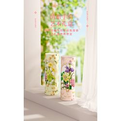 SEMBO 611052 non  CỬA HÀNG HOA CÁT HỒNG VÀ NẮNG ẤM bộ đồ chơi xếp lắp ráp ghép mô hình Flowers 565 khối
