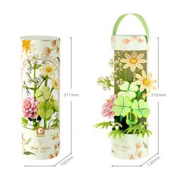 SEMBO 611052 non  CỬA HÀNG HOA CÁT HỒNG VÀ NẮNG ẤM bộ đồ chơi xếp lắp ráp ghép mô hình Flowers 565 khối