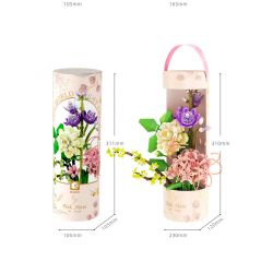 SEMBO 611052 non  CỬA HÀNG HOA CÁT HỒNG VÀ NẮNG ẤM bộ đồ chơi xếp lắp ráp ghép mô hình Flowers 565 khối