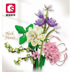 SEMBO 611052 non  CỬA HÀNG HOA CÁT HỒNG VÀ NẮNG ẤM bộ đồ chơi xếp lắp ráp ghép mô hình Flowers 565 khối