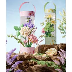 SEMBO 611052 non  CỬA HÀNG HOA CÁT HỒNG VÀ NẮNG ẤM bộ đồ chơi xếp lắp ráp ghép mô hình Flowers 565 khối