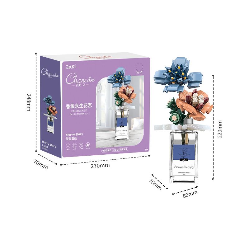 JAKI JK2503 2503 non  CẮM HOA BẢO QUẢN BẰNG HƯƠNG THƠM CÂU CHUYỆN CỔ TÍCH ĐẦY SAO bộ đồ chơi xếp lắp ráp ghép mô hình Flowers